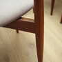 4x Vintage Stuhl Teakholz Textil Braun 1960er Jahre 7