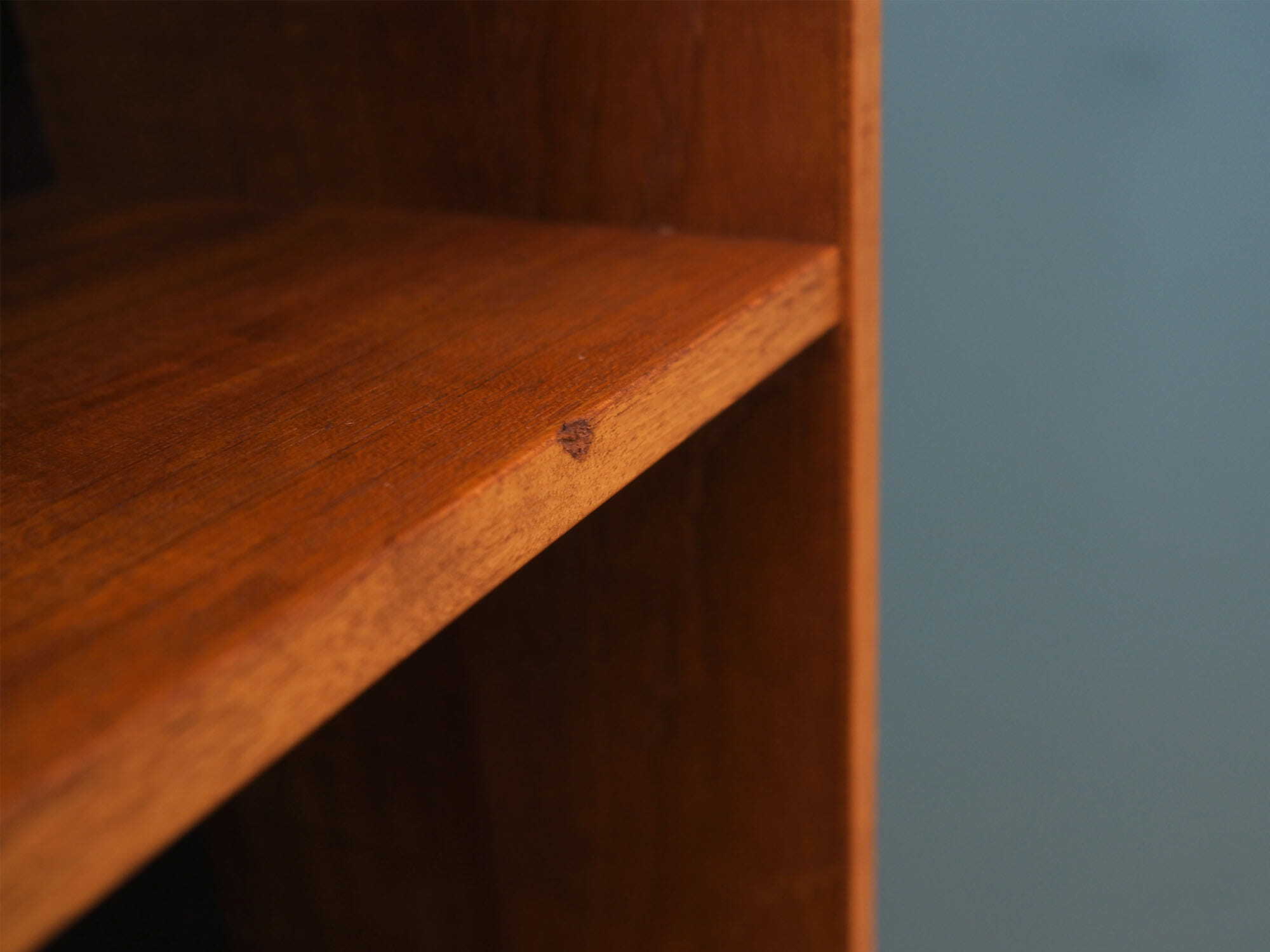 Vintage Bookshelf Teak Wood Brown 1970s 8