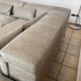 Sofa, Hocker & Pouf Leder Edelstahl Grau 3