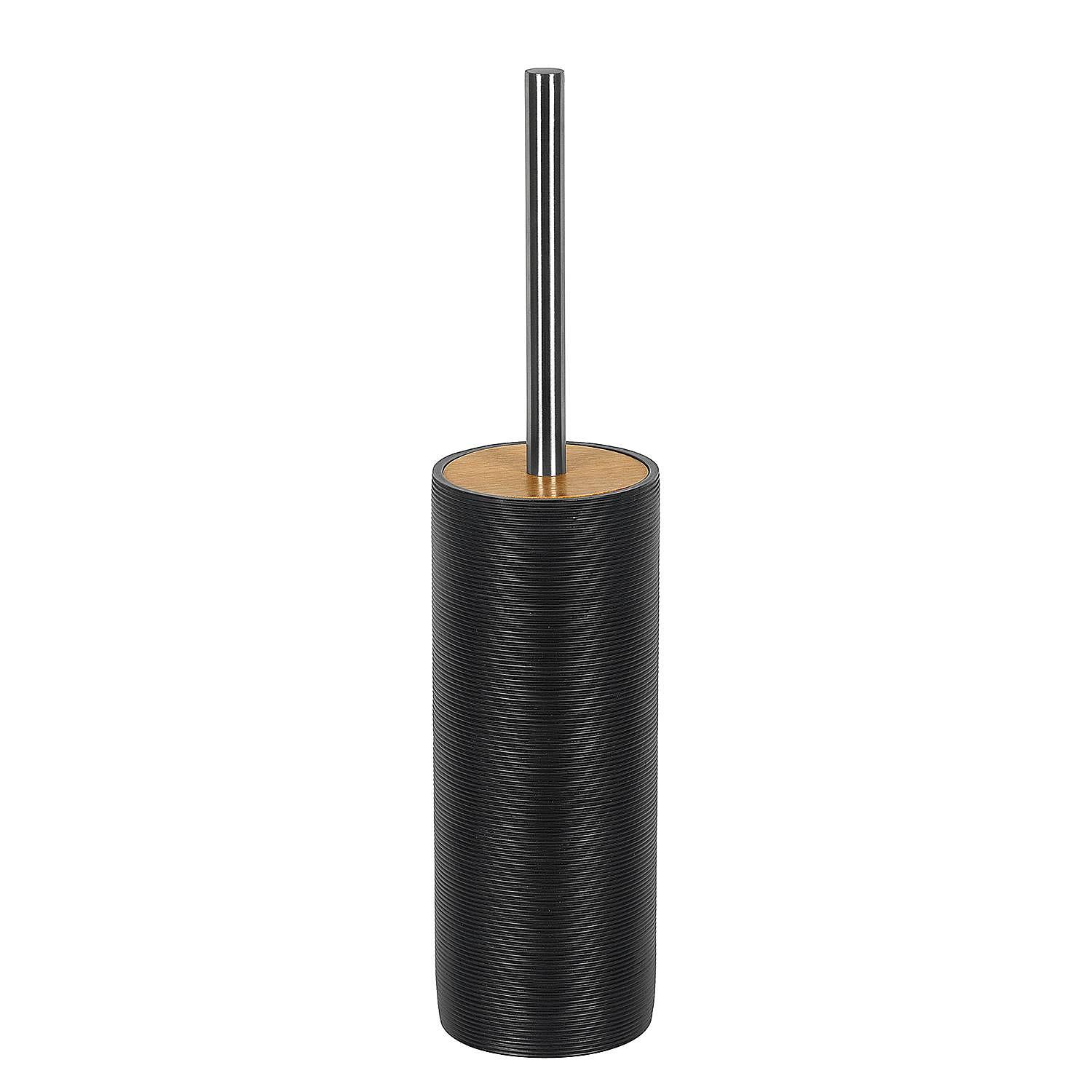 Kyoto Bürstenhalter Polyresin Bambus Schwarz 0