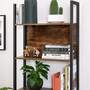 Regal Metall Holz Braun 2