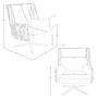 Sessel Drehbar Leder Braun 5