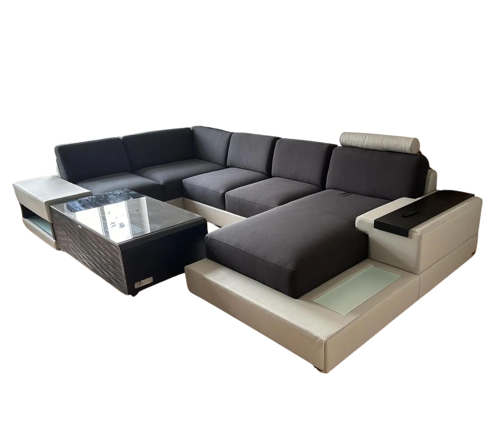 Vintage Modulares Sofa Leder 0
