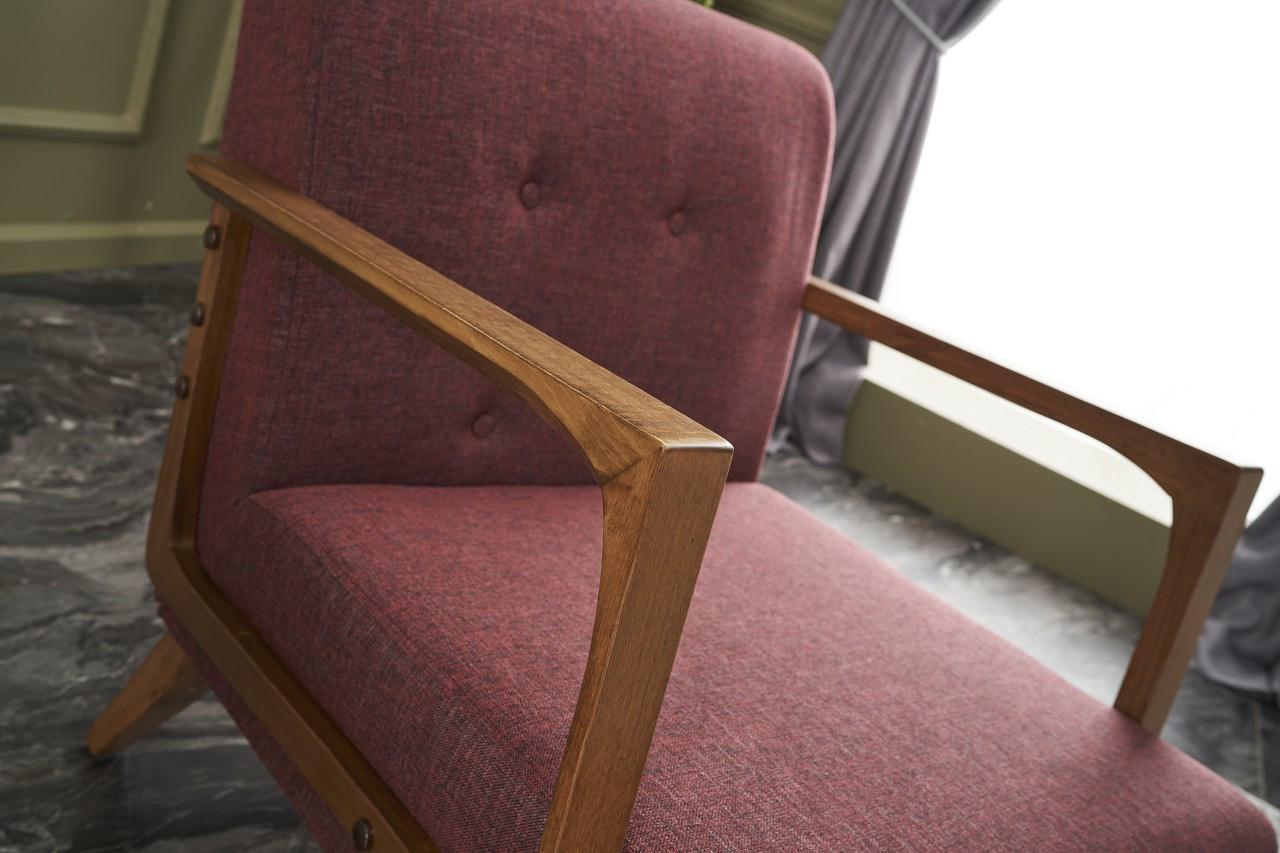 Kemer Sessel Holzfurnier Claret Rot 3