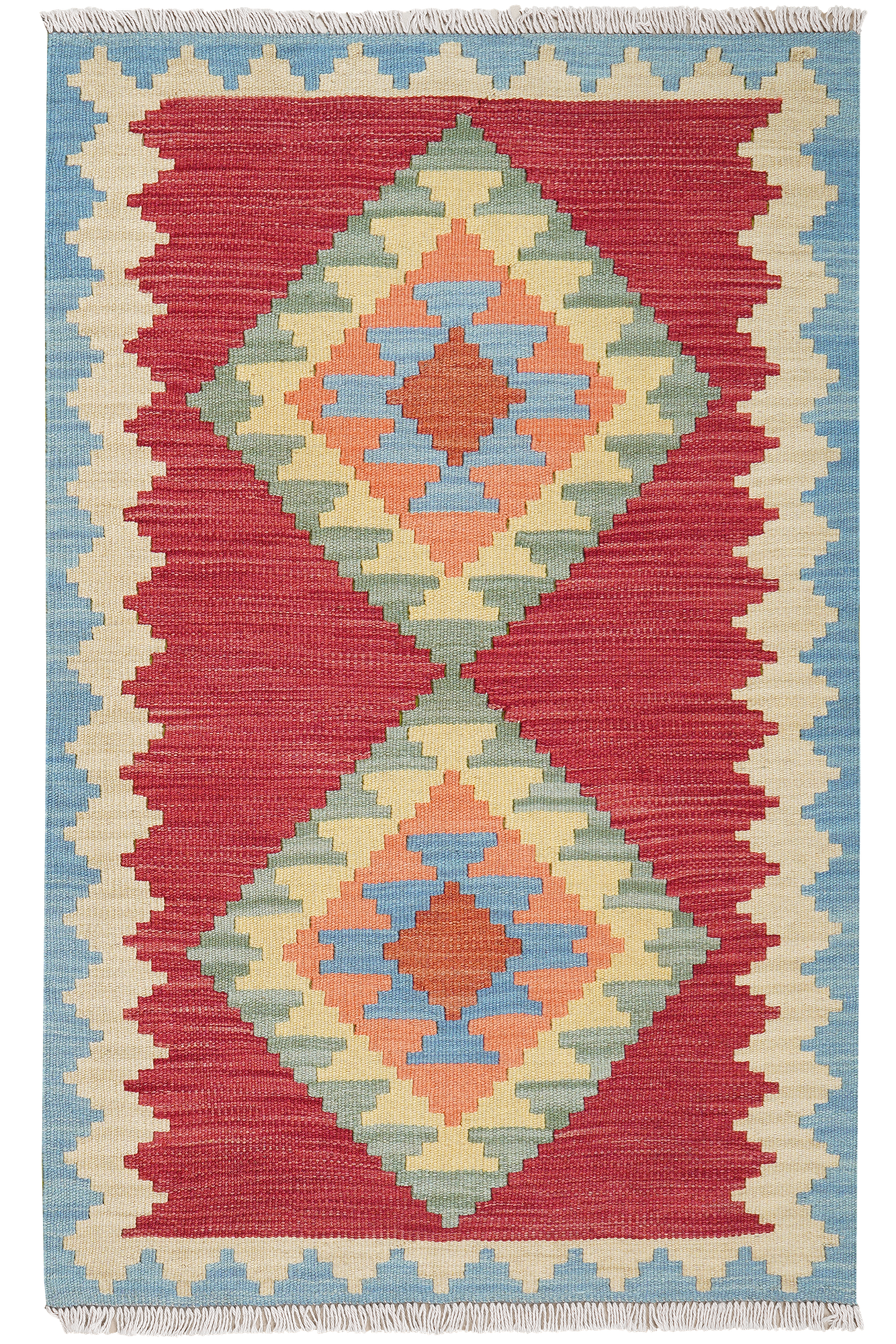 Kelim Gashgai Teppich Wolle Rot 0