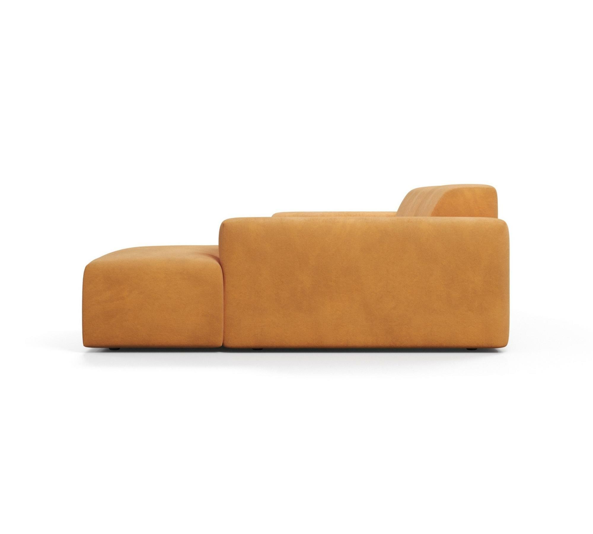 Karen Sofa 2-Sitzer Récamiere Rechts Samt Senf 6