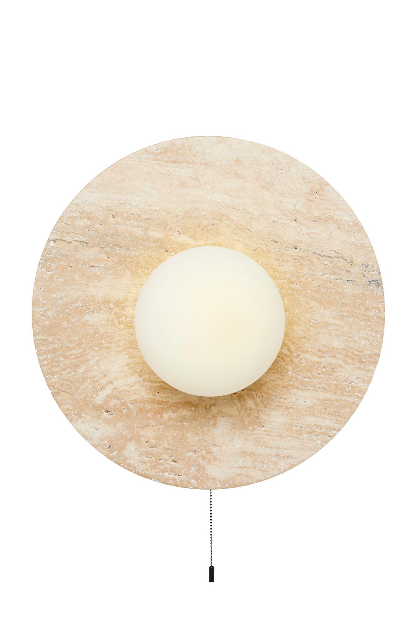 Tor-Nun-B Wandleuchte Travertin Creme Ø 10cm 5