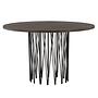Dining Table Black Mocha Veneer Ø120cm 6