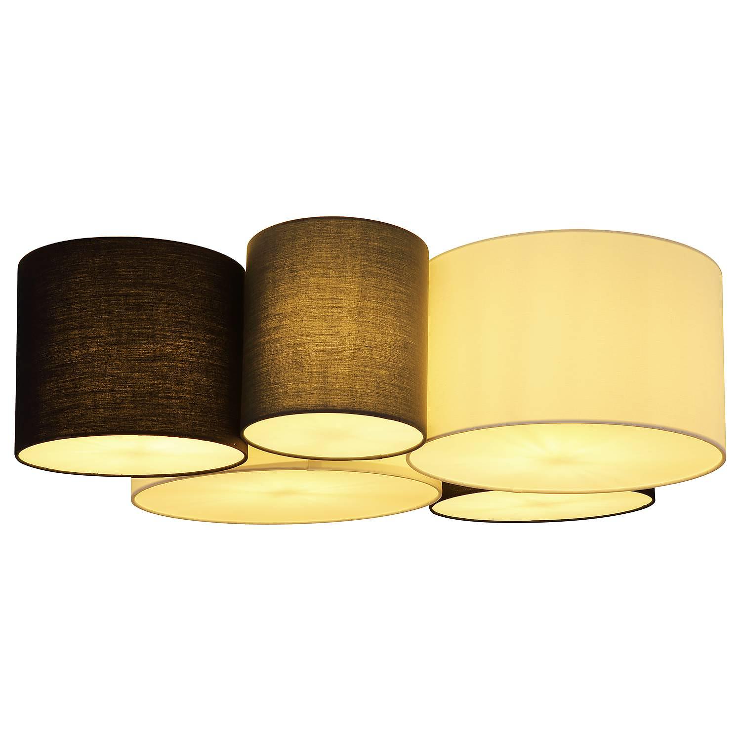 Ceiling light Makki II 5-light flat weave iron 0