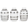 Omaggio Vase-Miniature 3 Piece Set Silver 0