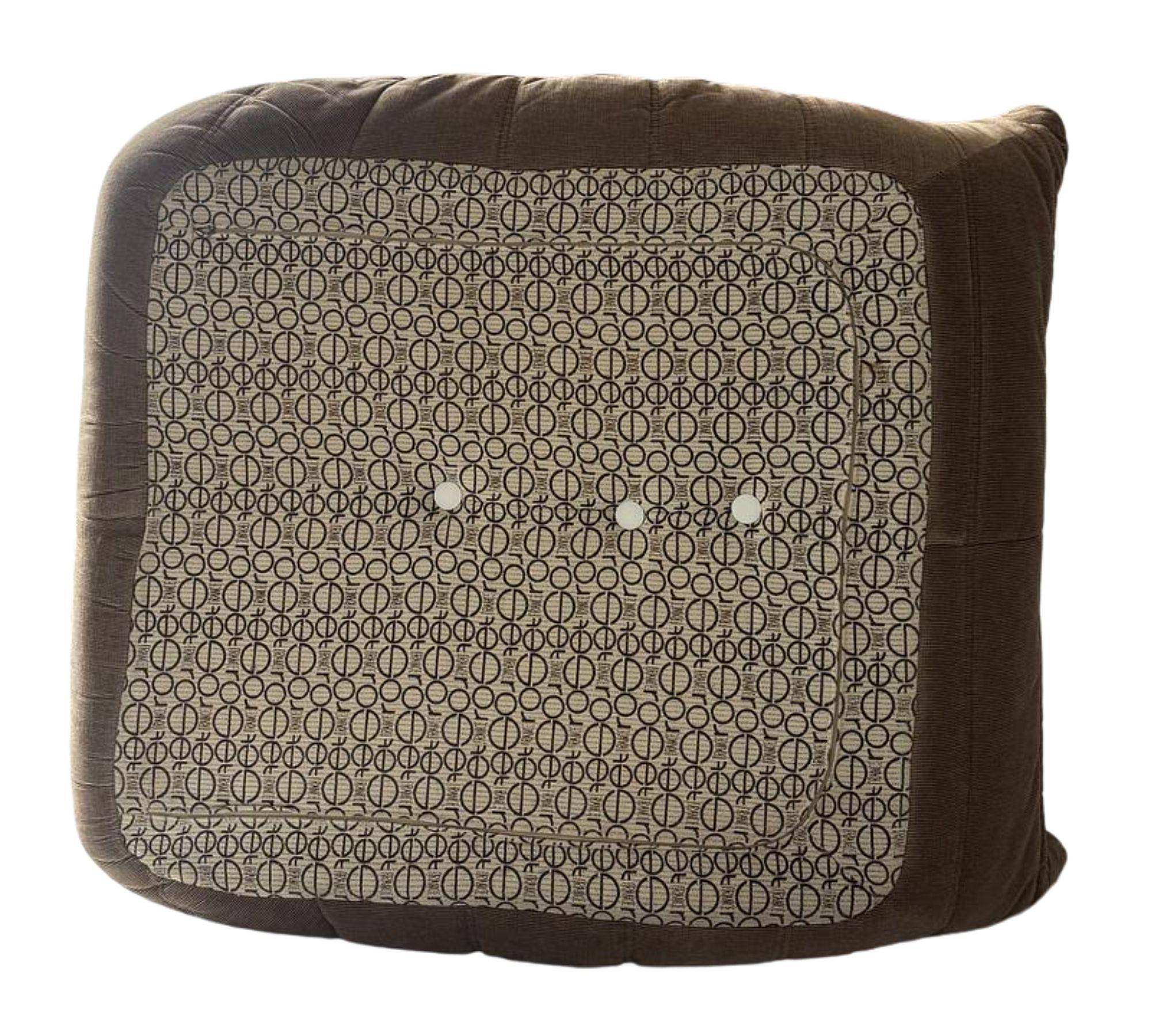 Vintage Togo 1-Sitzer Sofa Cord Braun 4