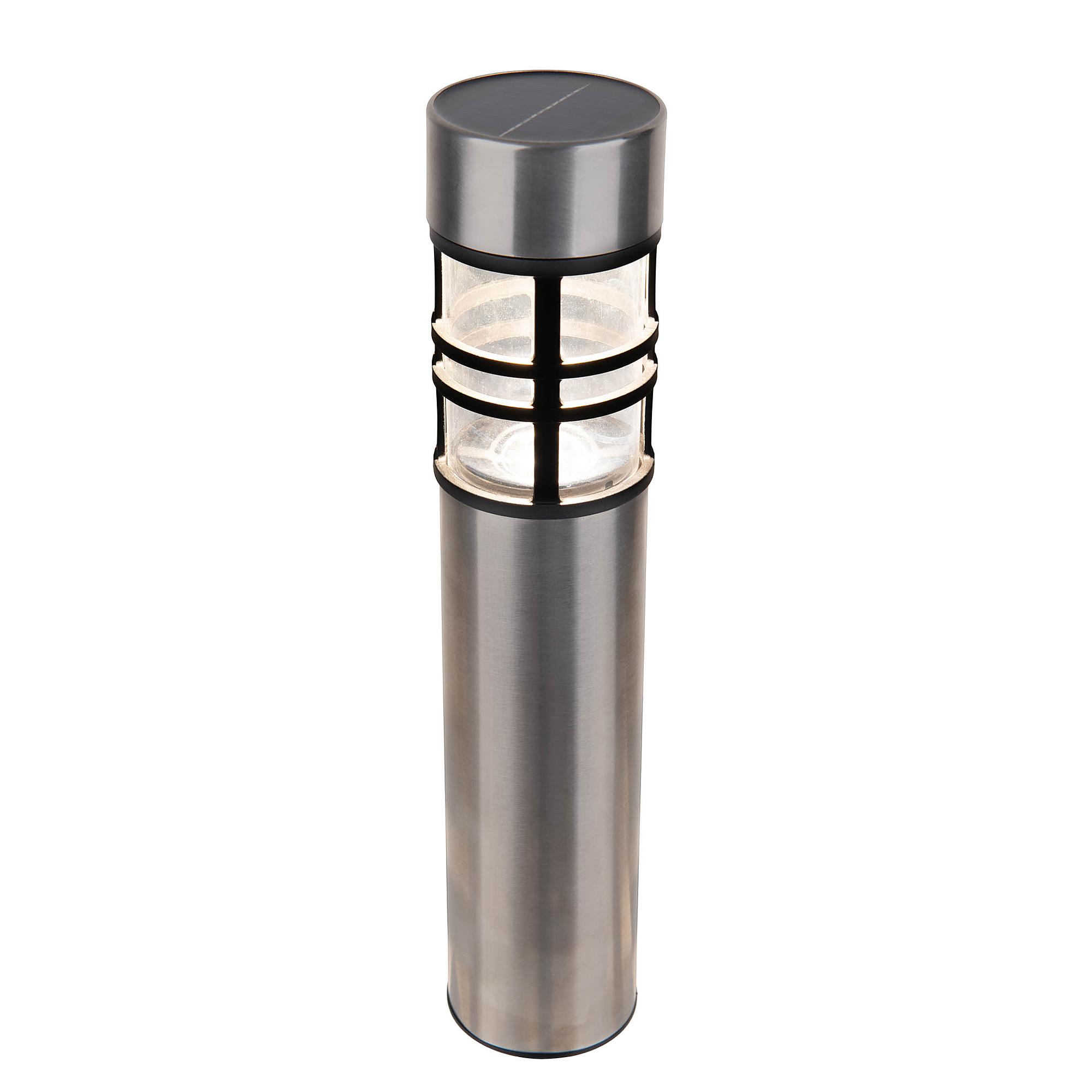 3x LED-Solar-Wegeleuchte Bobby Edelstahl Silber 4