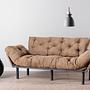 Nitta Triple Sofa Bed 3-seater Light Brown 1