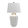 Bexley Tischleuchte Stahl Keramik Weiß Silber 3