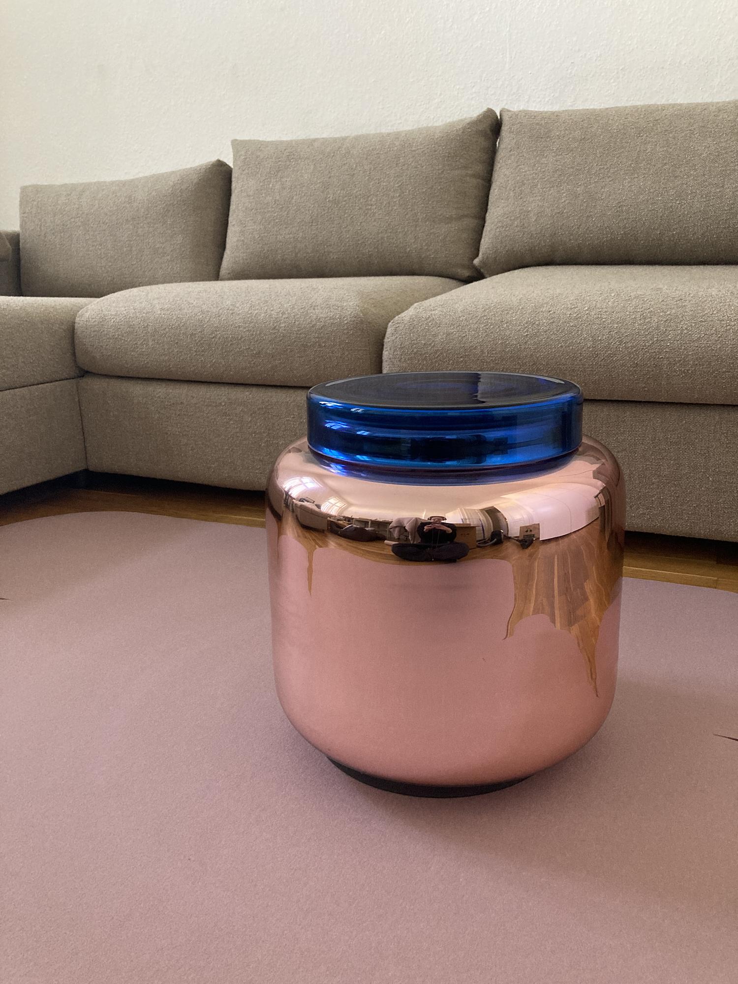 Container Table Glass Old Rose Blue 0