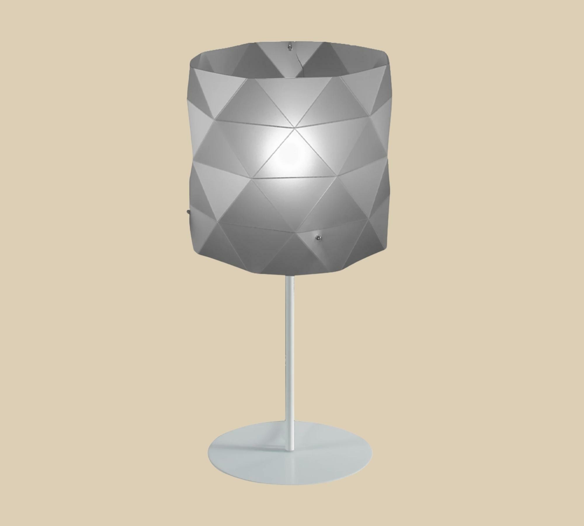 1-flammige Tischleuchte Kunststoff Silber 0