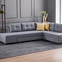 Manama Corner Sofa Bed Right - Grey 0