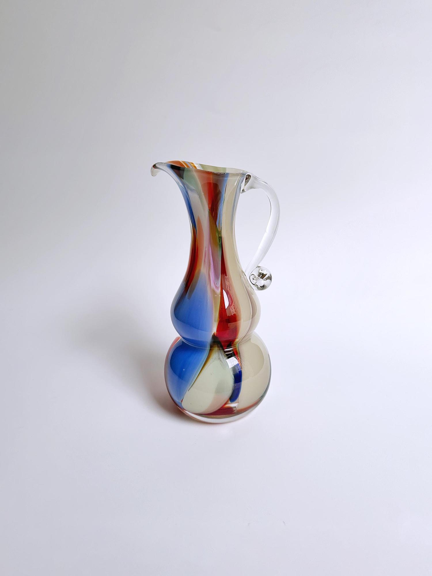 Vintage Confetti Vase Murano Glass Multicolored 4