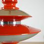 Hanging lamp Metal Orange 1970s 8