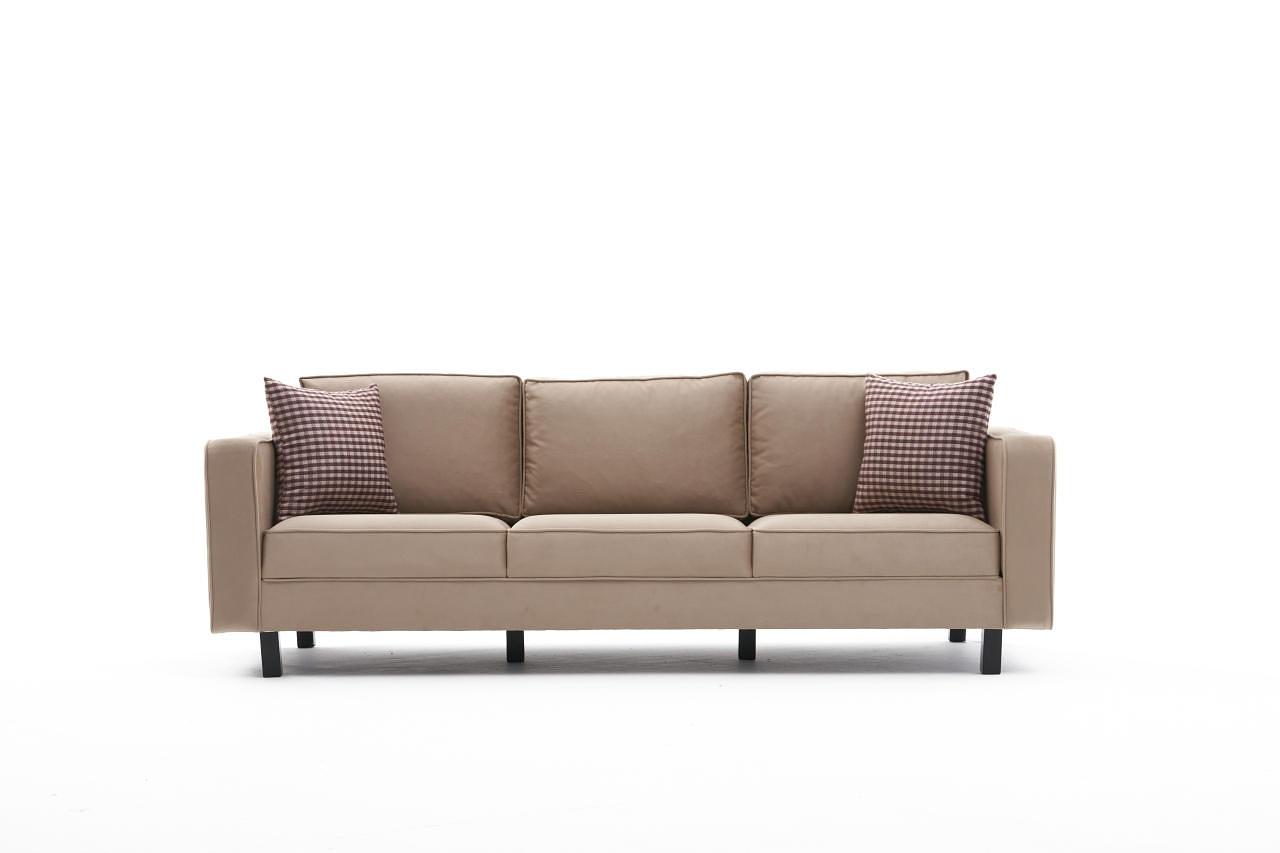 Kale Sofa 3-Sitzer Samt Creme 5