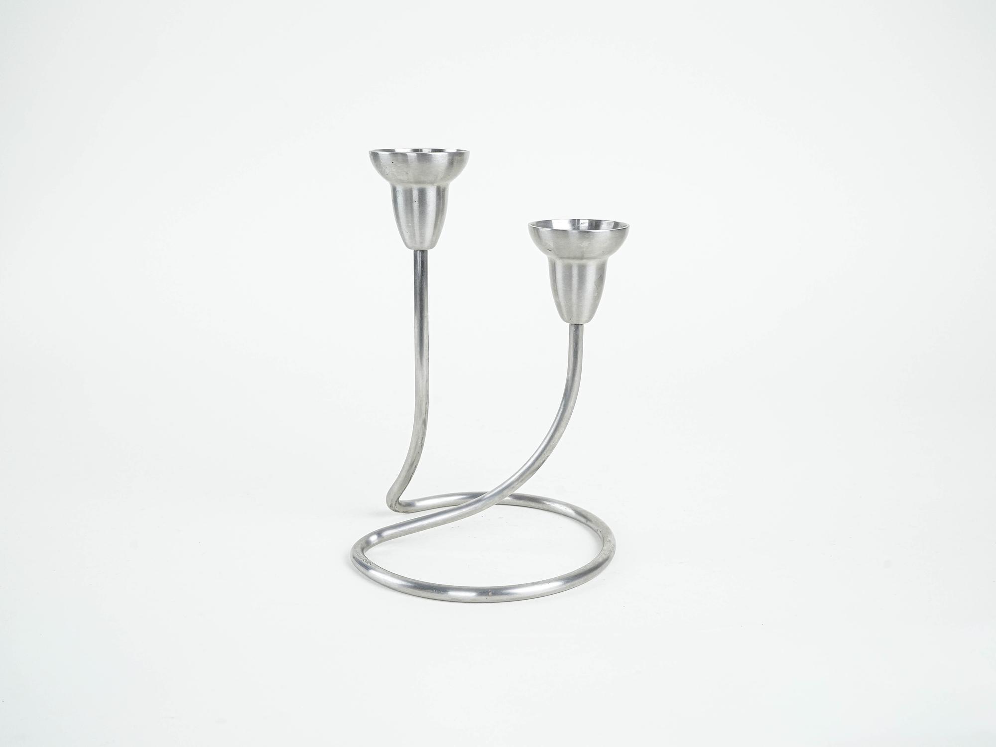 Steel candle holder 1970s 1