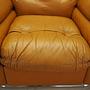 Sessel Leder Braun 1960er Jahre 14