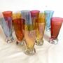 12x Vintage Glas Kristallglas Mehrfarbig 4