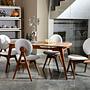 Touch Dining table set 5-piece. Linen Cream 5