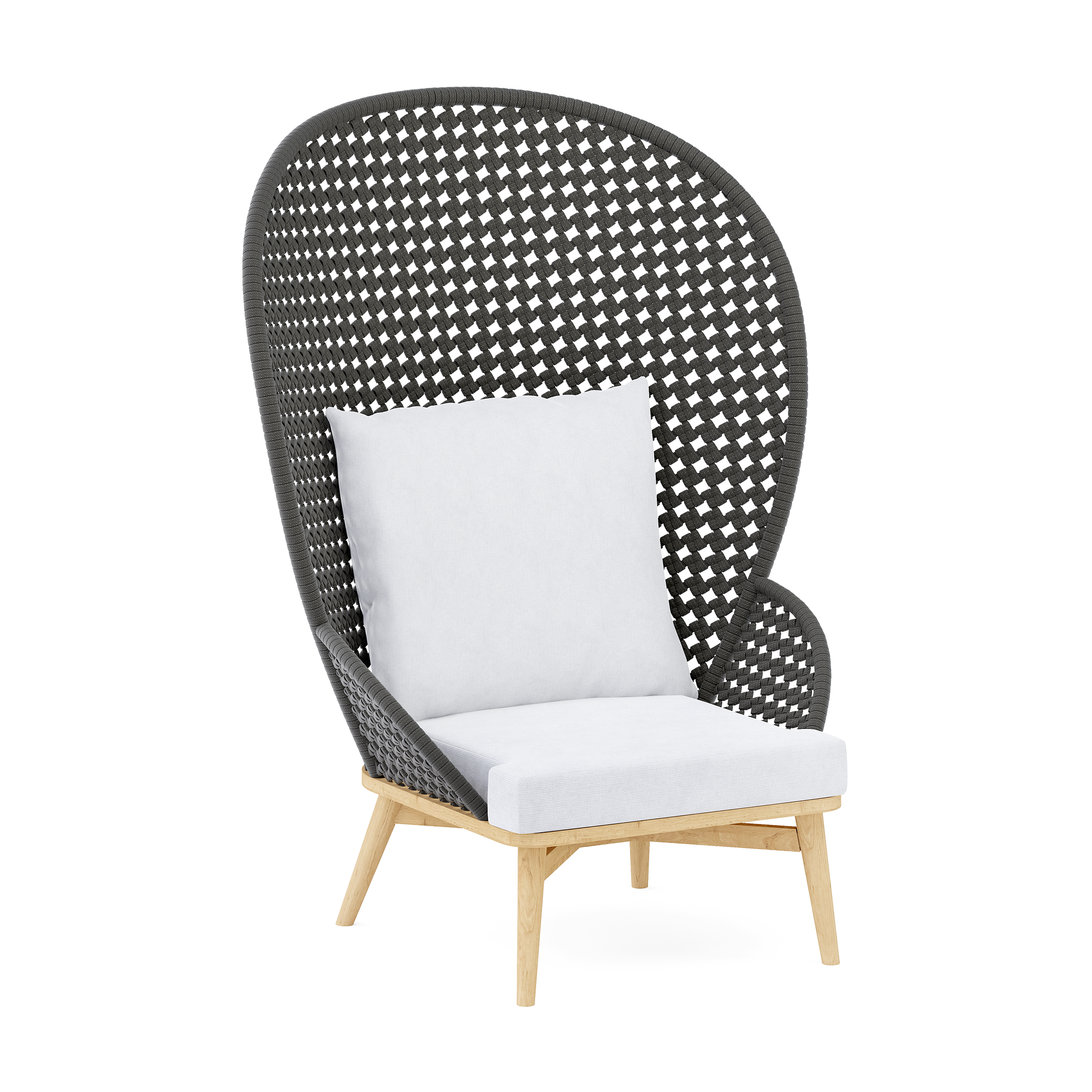 SOGNI Lounge Chair Teak Wood Cushion Limonta Anthracite 0