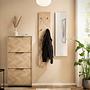 Piazza Wall-Mounted Coat Rack Light Oak Decor Black 4
