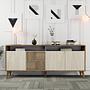 Milan Sideboard Walnussbraun Steinoptik 180cm 0