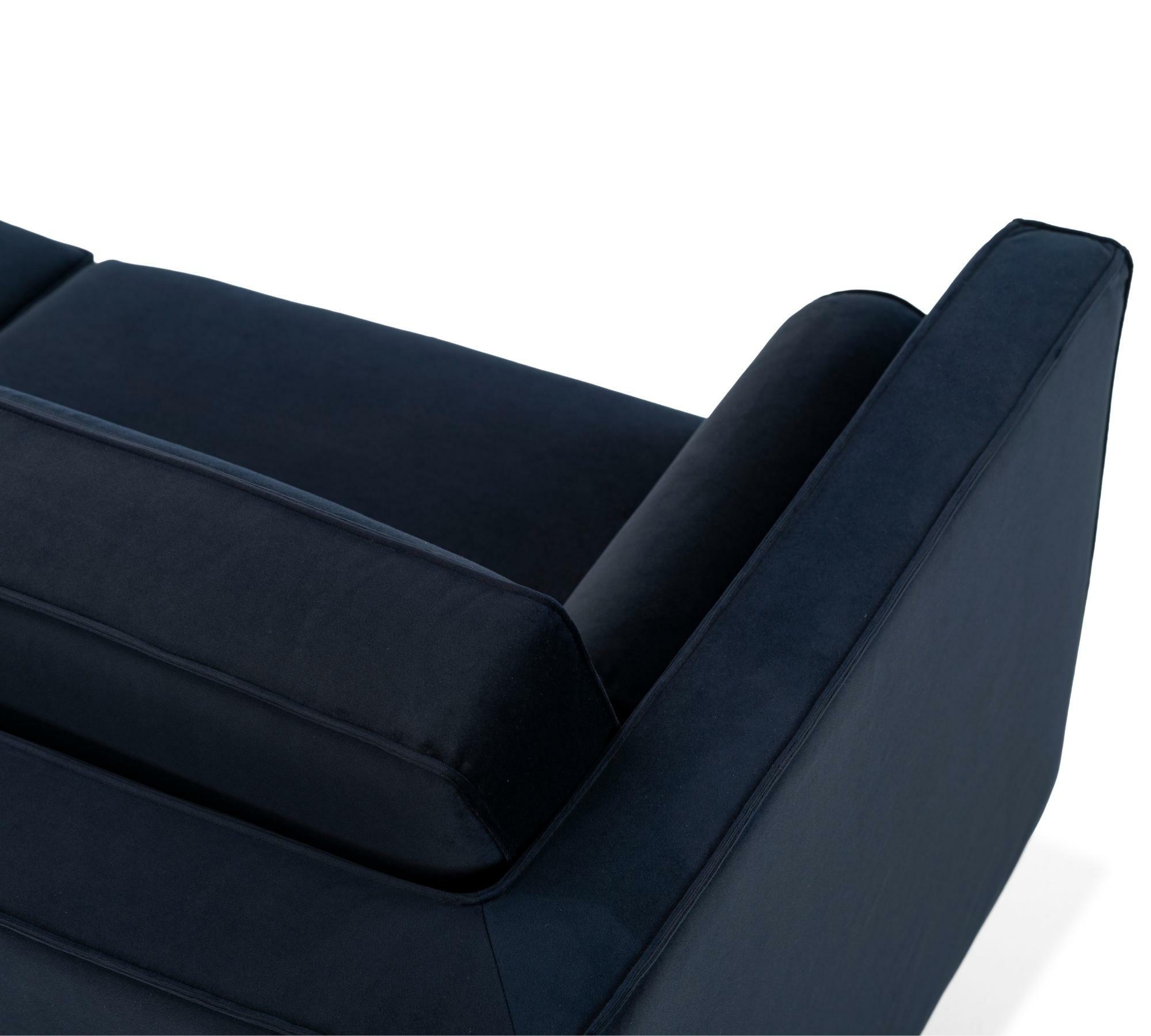 Henry 3-Sitzer Sofa Velour Lux Navy 2