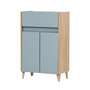 Unterschrank Holz Blau 1