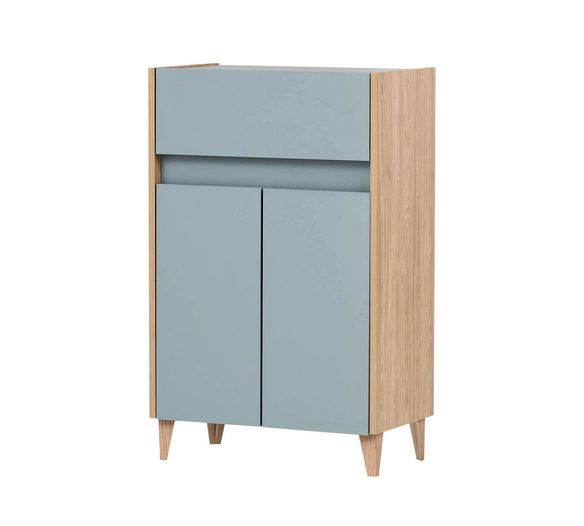 Unterschrank Holz Blau 1