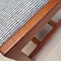 5x Vintage Chair Teak Wood Textile Grey 1970s 13