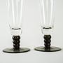 2x Champagne glasses Glass Transparent 1970s 4