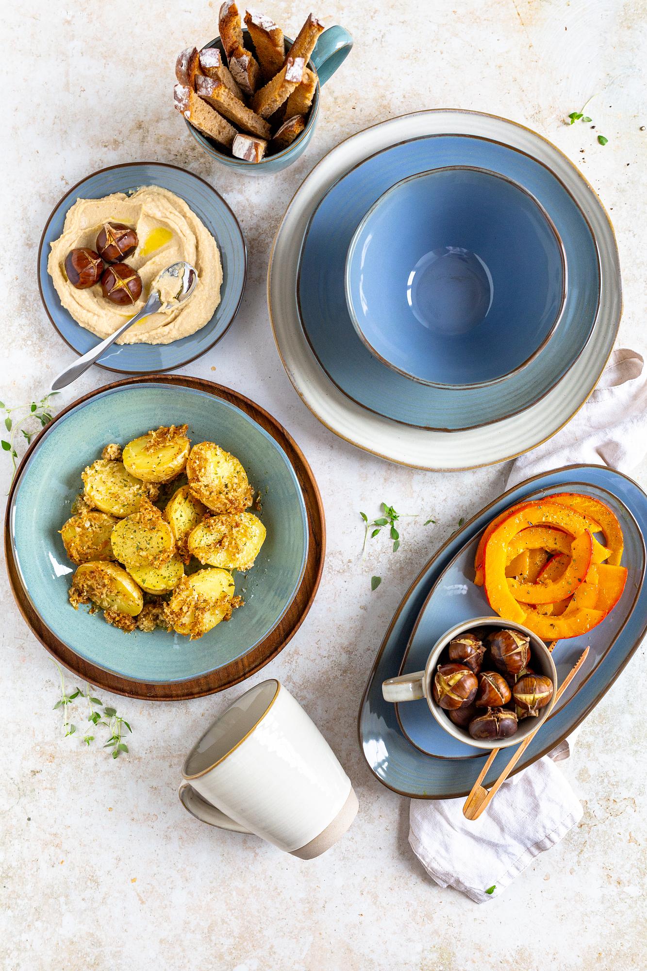 Nottingham Kombiservice 20-teilig Keramik Türkis 2