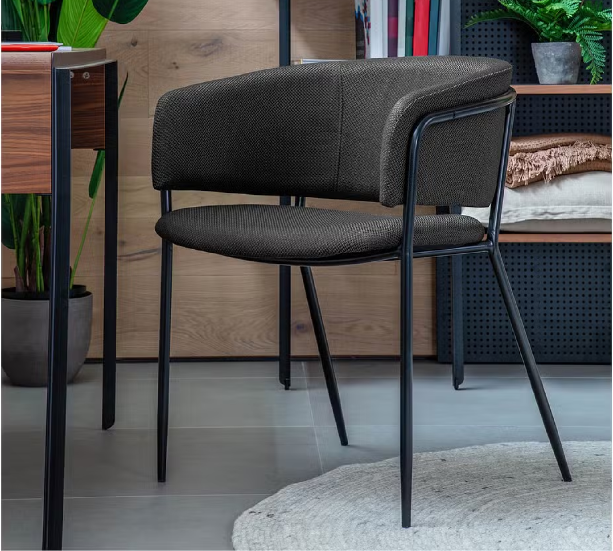 Chair Textile Steel Grey 1