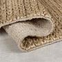 Drew Braid Border Läufer Kenaf Baumwolle Beige 2
