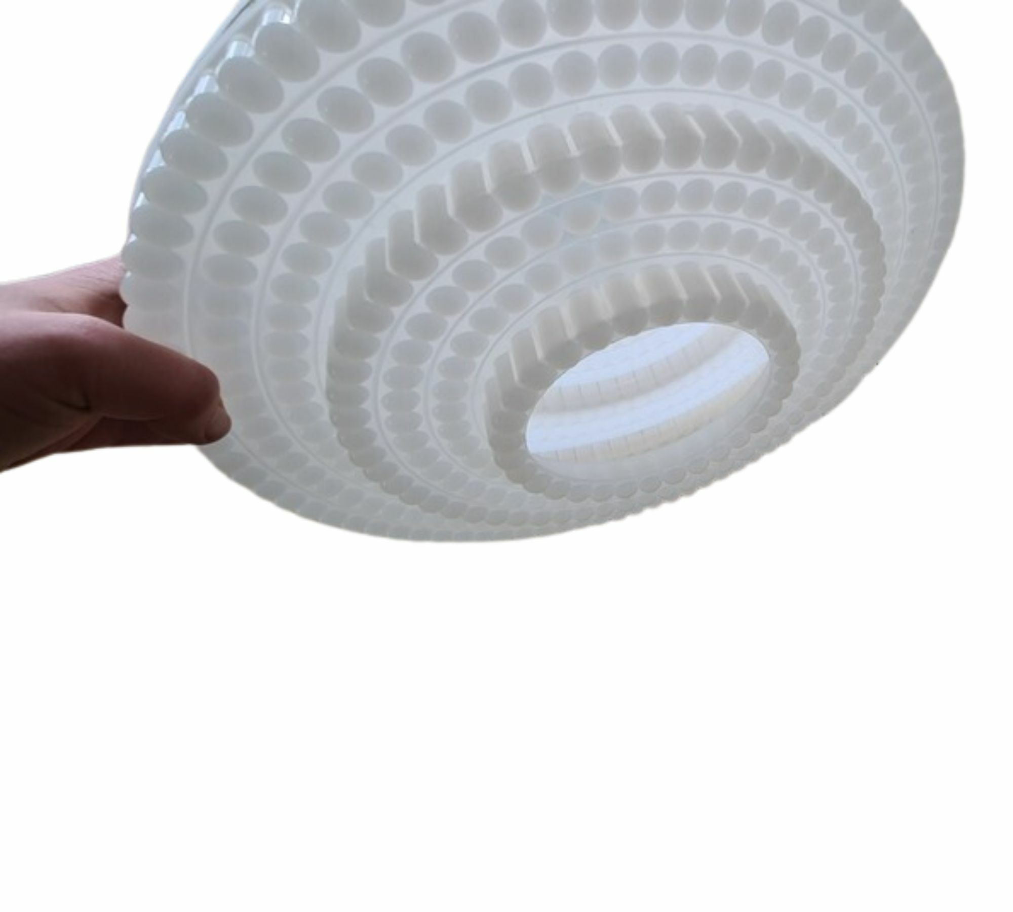 Vintage Pendelleuchte Kunststoff Messing Weiß 3