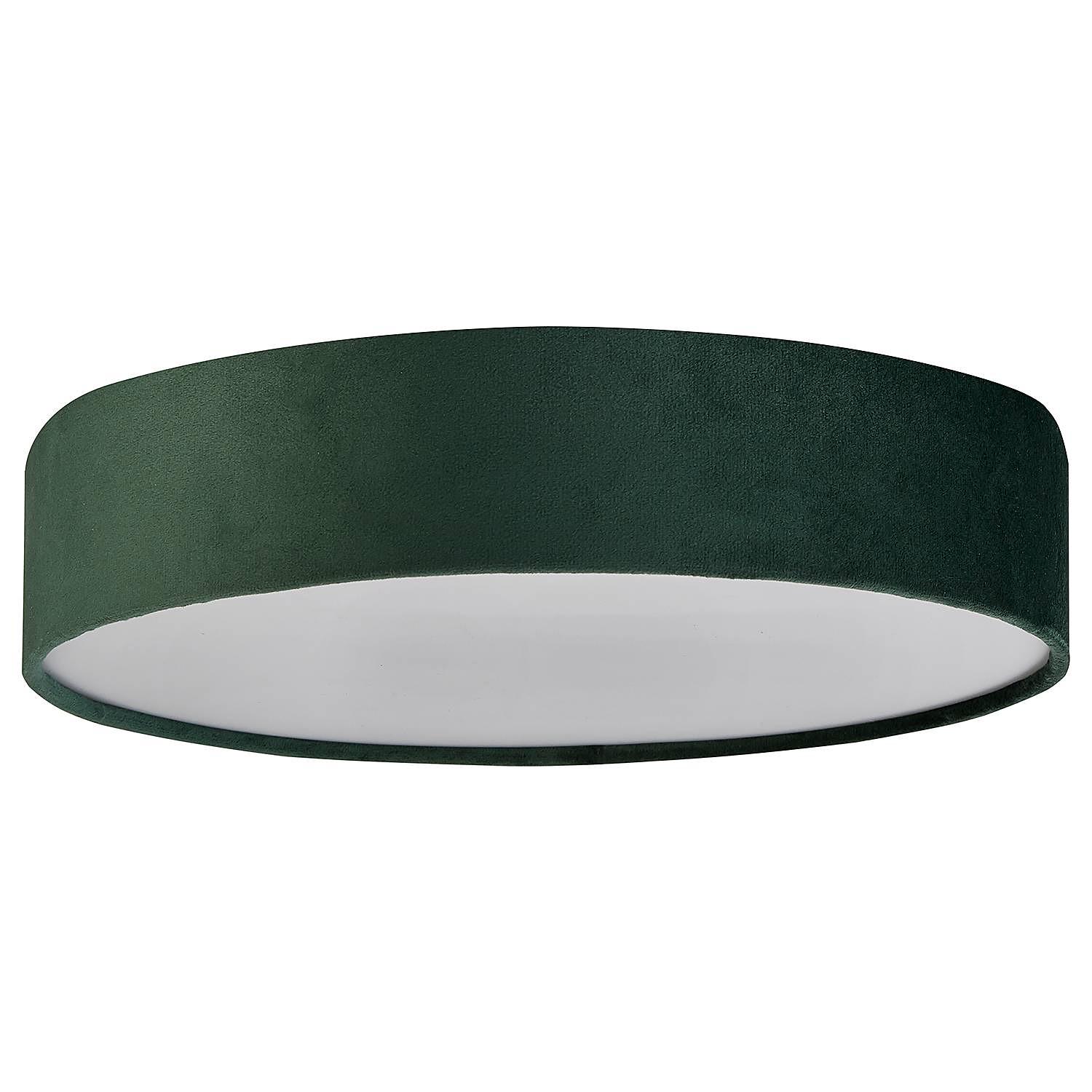 Ceiling light Drum velvet dark green Ø 50cm 1