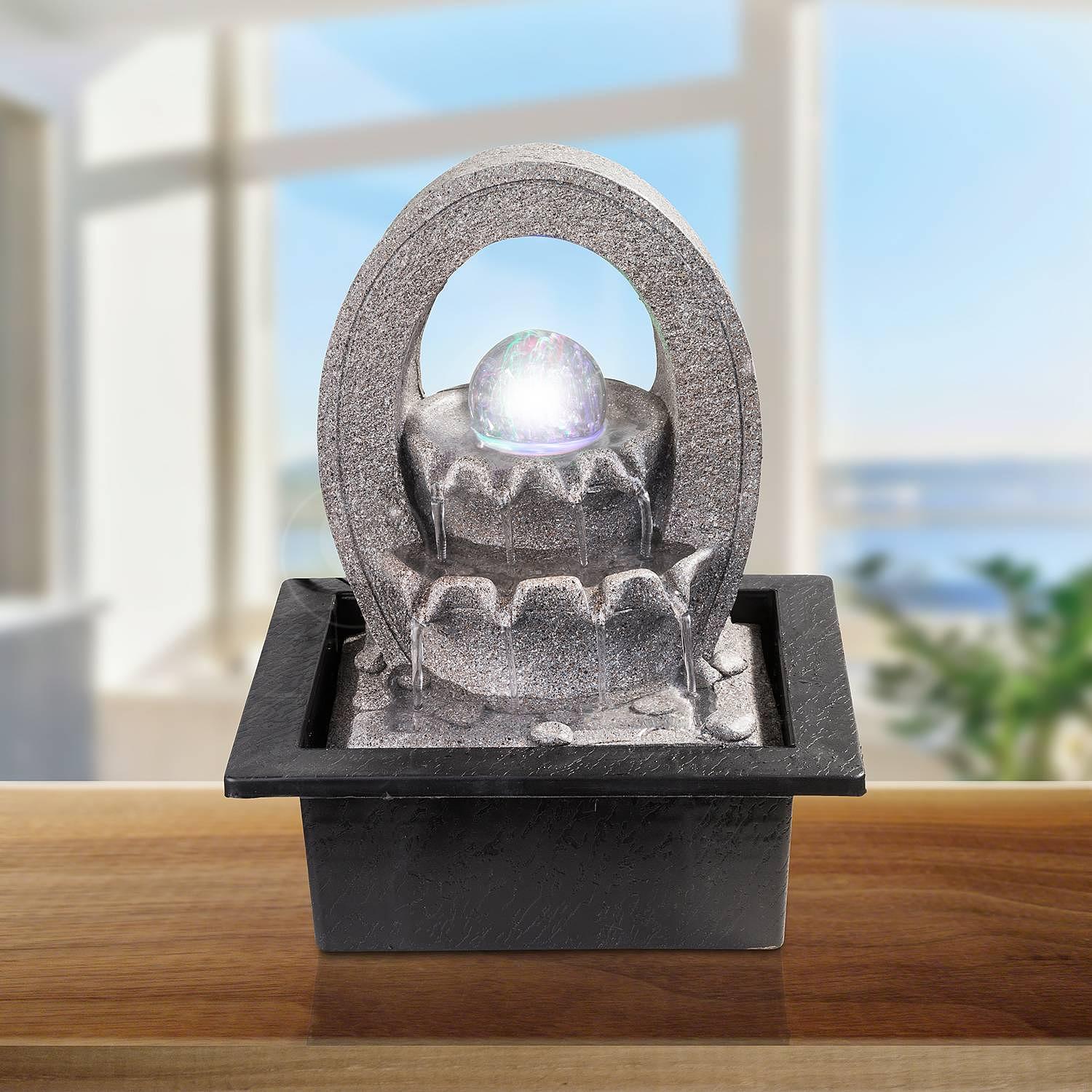 LED-Zierbrunnen Alberto II Kunststoff 4-flammig 2