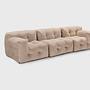 Not-A-Sofa Modulares 3-Sitzer Sofa Velours Beige 0