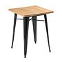 Algate Side Table Powder-coated Metal Wood Black 0