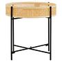 Depok Round Side Table Mango Wood Metal 0