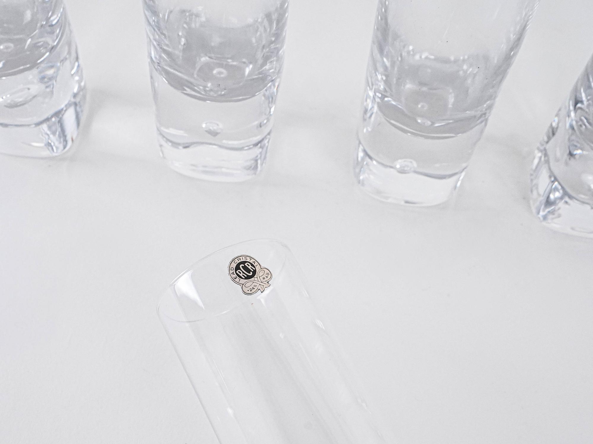 Kristallgläser-Set Transparent 1970er Jahre 6