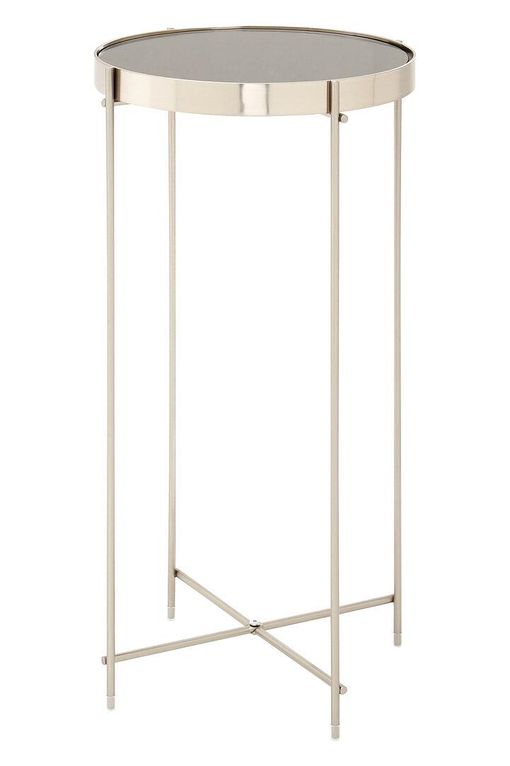 Allure Runder Hoher Beistelltisch Eisen Grau 0