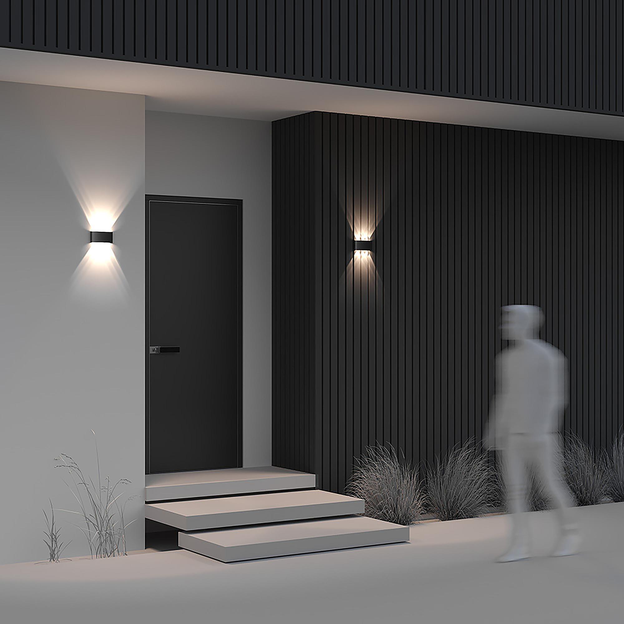 Strato LED-Wandleuchte 1-Flammig Mischmetall Schwarz 2