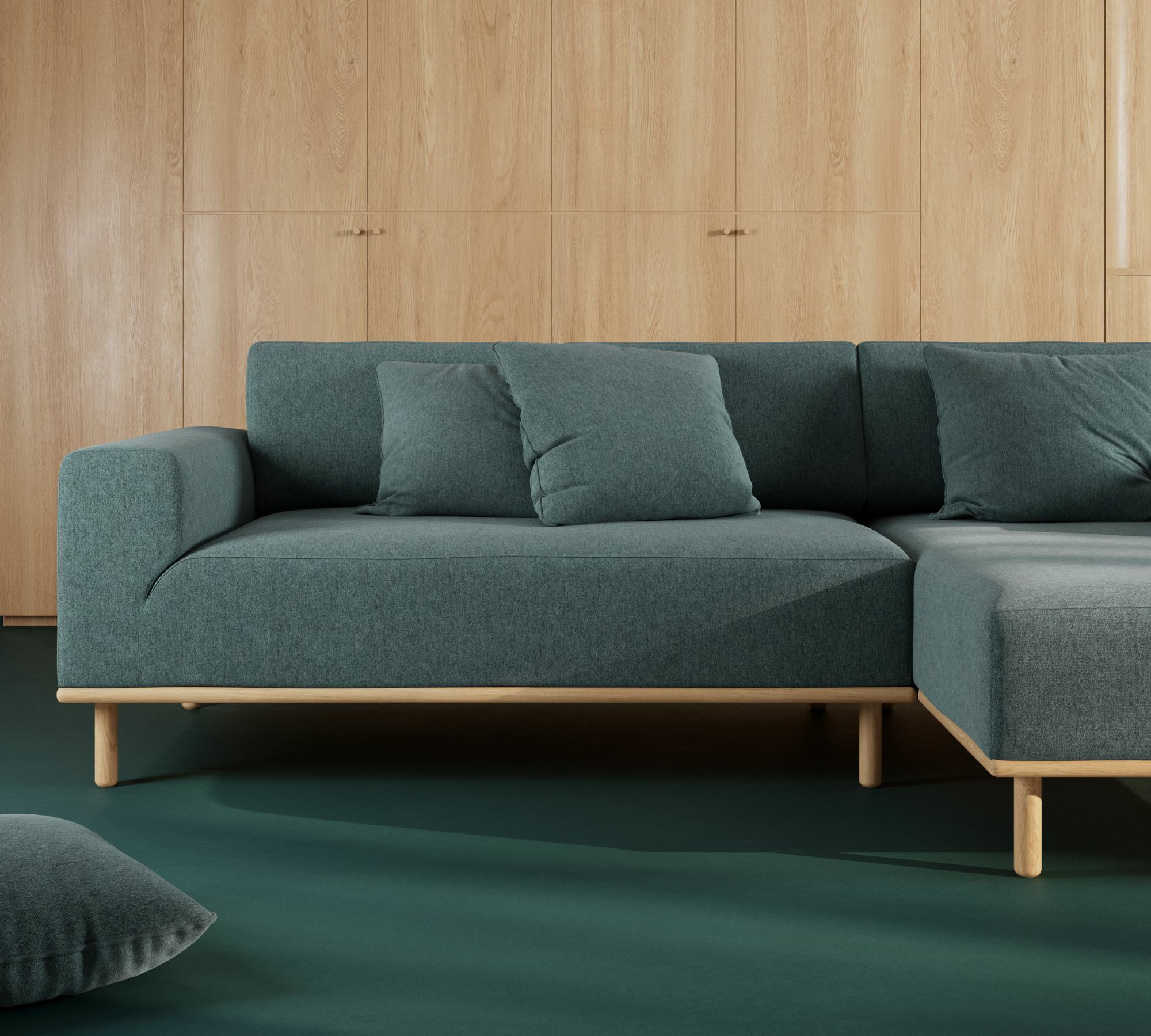 Vilmar Sofa 3-Sitzer Récamiere Rechts Form Blue Grey 1