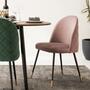 Upholstered chair velvet dusty pink 0
